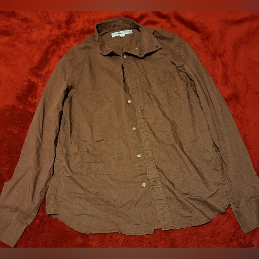 Old Navy Slim Fit Brown Shirt size medium
